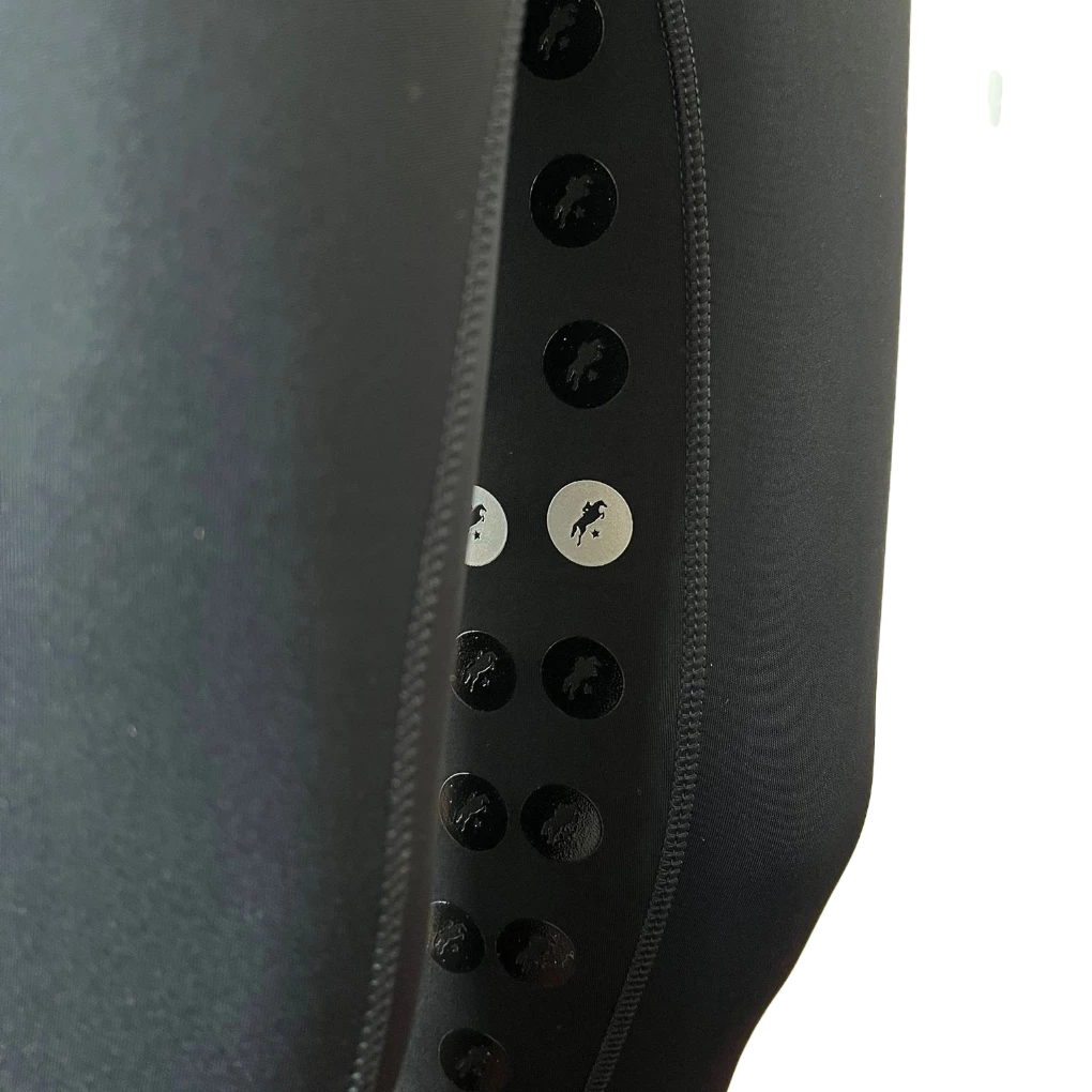 kinder reitleggings herzenspony schwarz vollbesatz silikon grip pferd