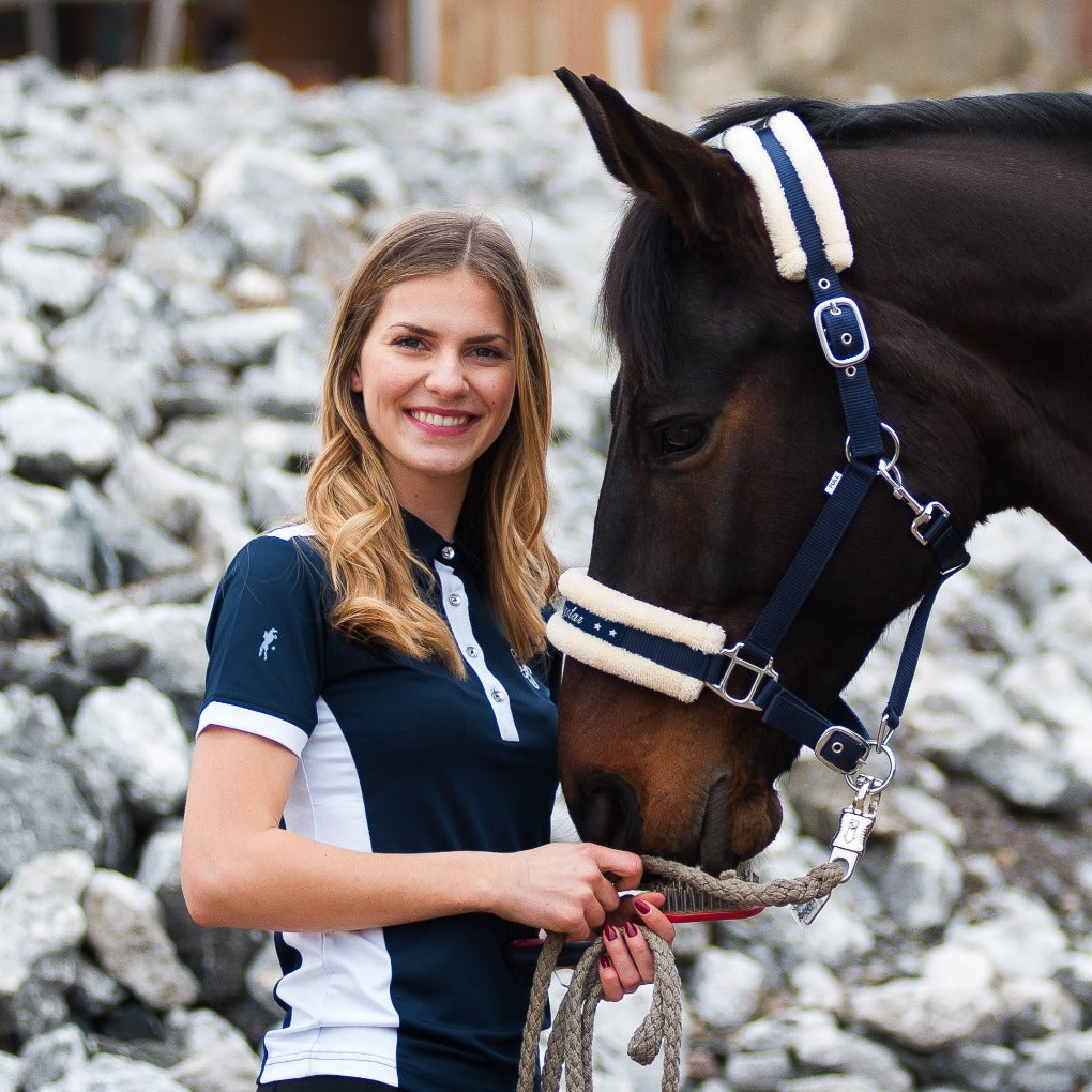poloshirt mit logo, poloshirt reiten, rosa, spooks, pikeur, reitshirt, turniershirt, karomuster, glitzersteine, stehkragen, poloshirt rosa reiter outfit damen polo shirt reiteroutfit funktionsshirt