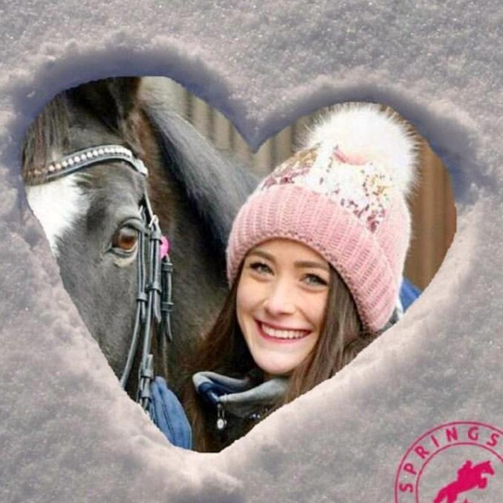 paillettenmütze shirin grau mit bommel kunstfell glitzer