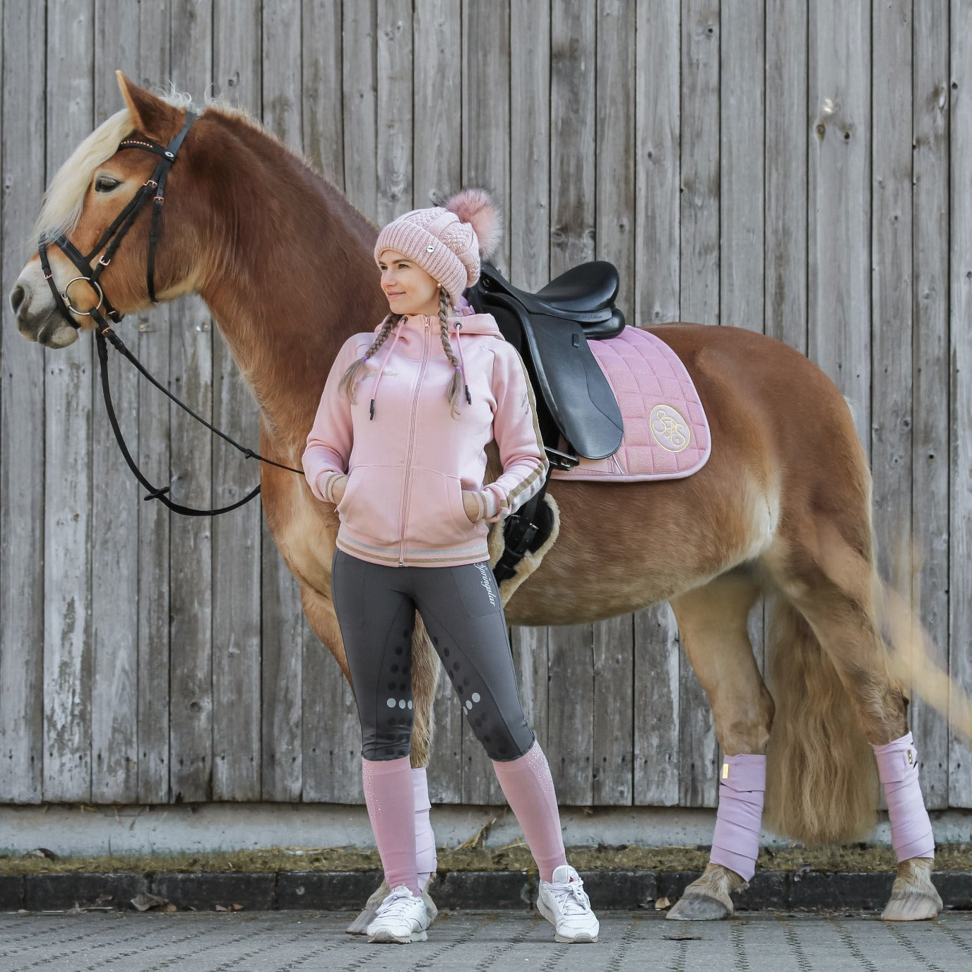 reiter hoodie spooks rosa outfit schbracke bandagen haflinger