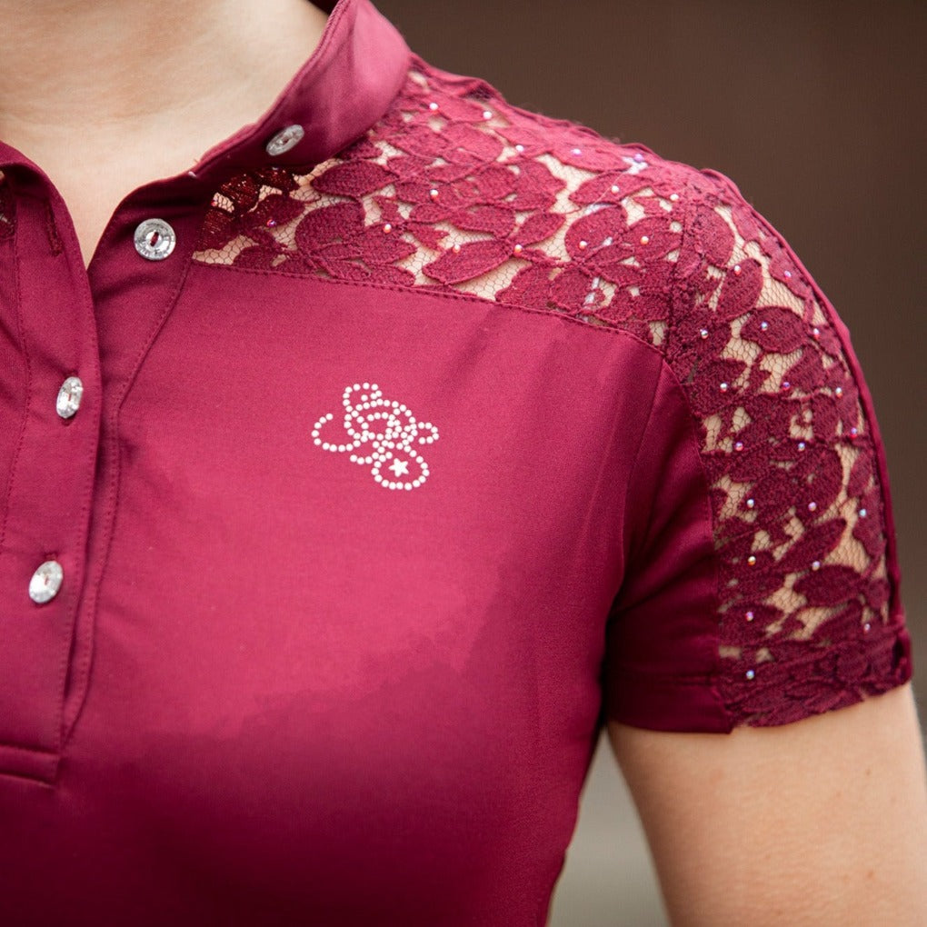 Turniershirt glitzer spitze rot springstar sps trainingsshirt spooks