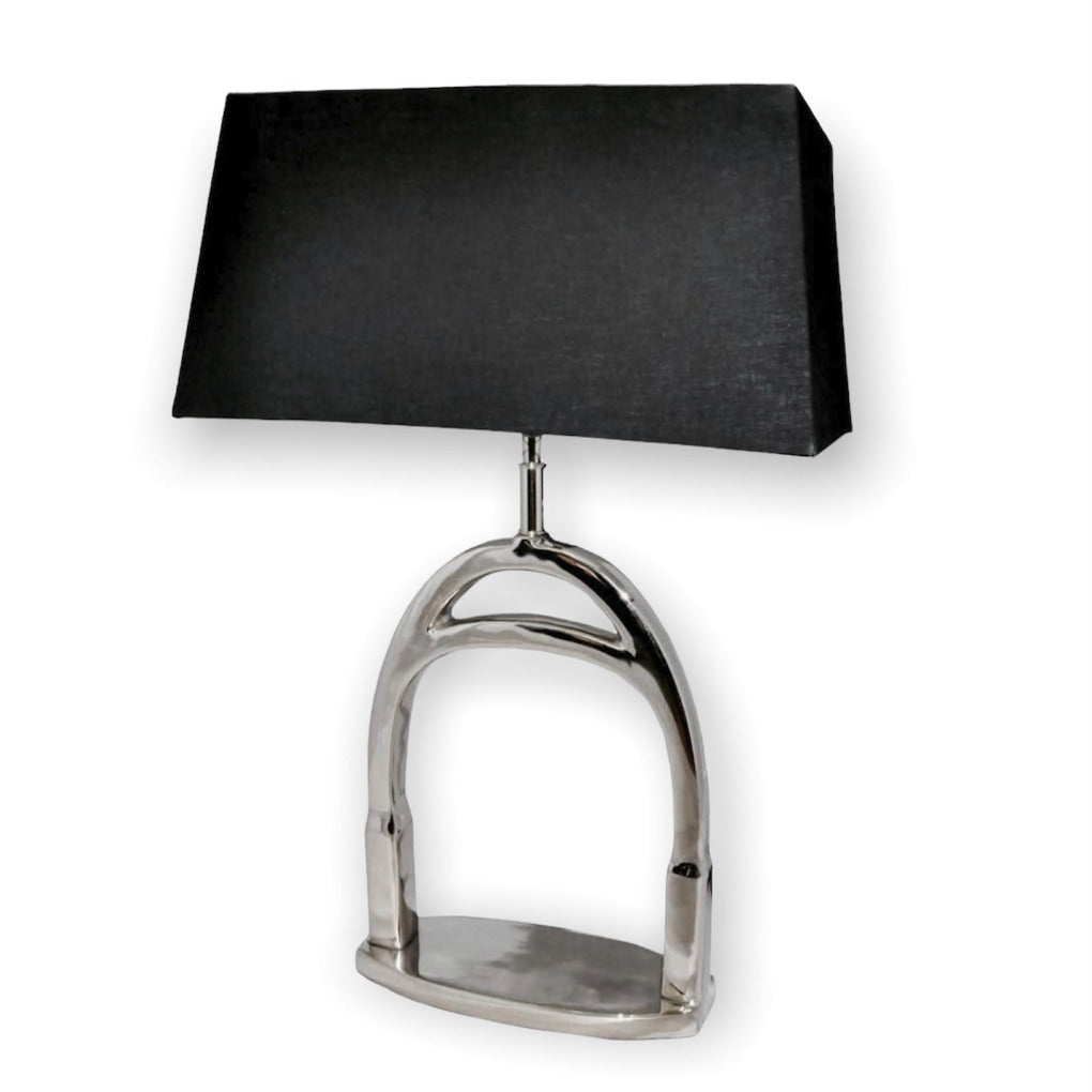 steigbügellampe-ohne schirm-lampe-steigbügel-pferdefans-silber-hazenkamp