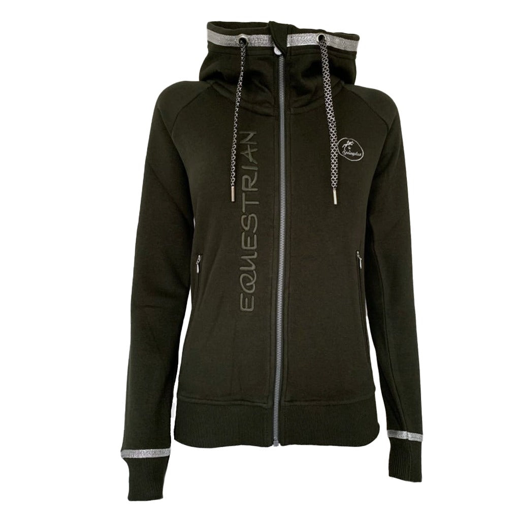 sweatjacke-amaya-sportliche-sweatjacke reiten -darkgreen-dunkelgruen-springstar spooks