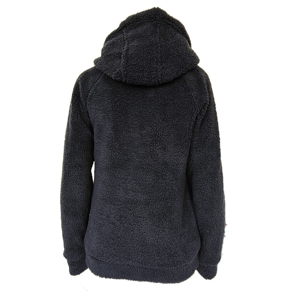 Teddy Jacke Frostbeule Damen Fleecejacke mit Kapuze Teddyfell spooks