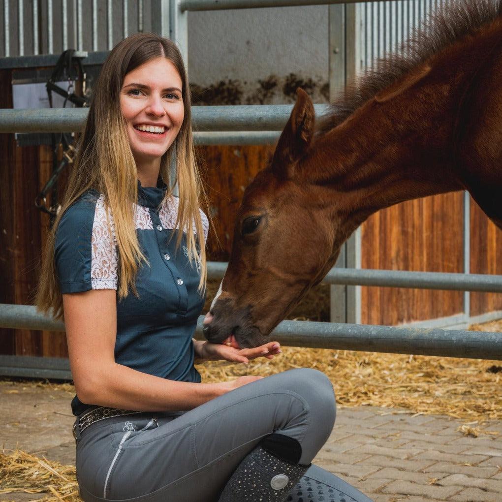 turniershirt spitze doris grau weiß glitzer fohlen reithose glitzer reitsocken springstar spooks