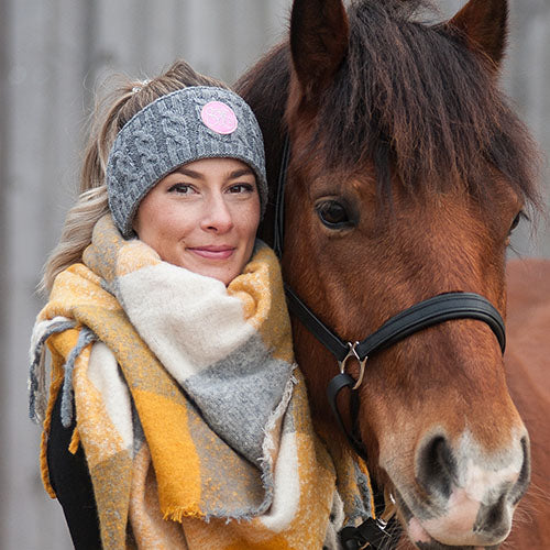 SPS, sps stirnband, springstar, springstar stirnband, schönes stirnband, graues stirnband, weich, kuschelweich, blaues stirnband, reitstirnband, grobstrick