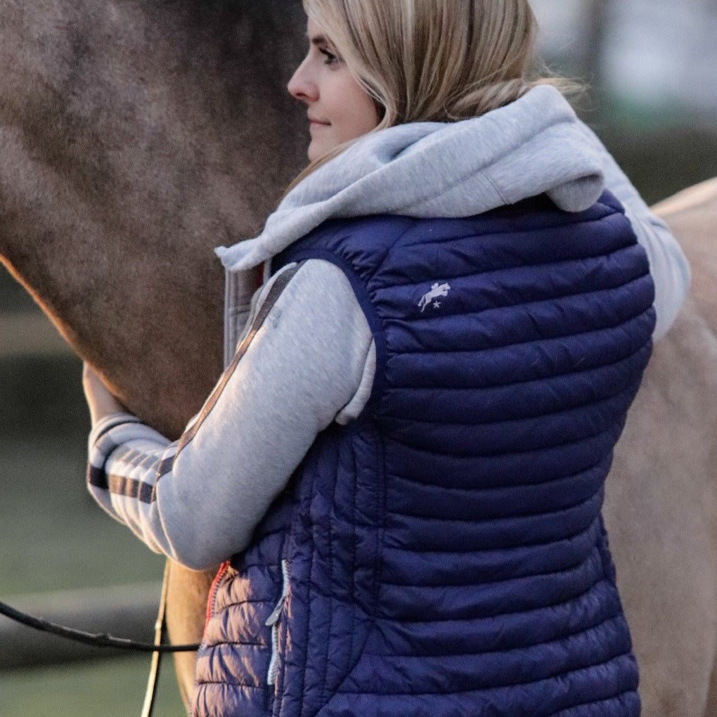damen steppweste spooks rabea reitweste freizeitweste blau rot