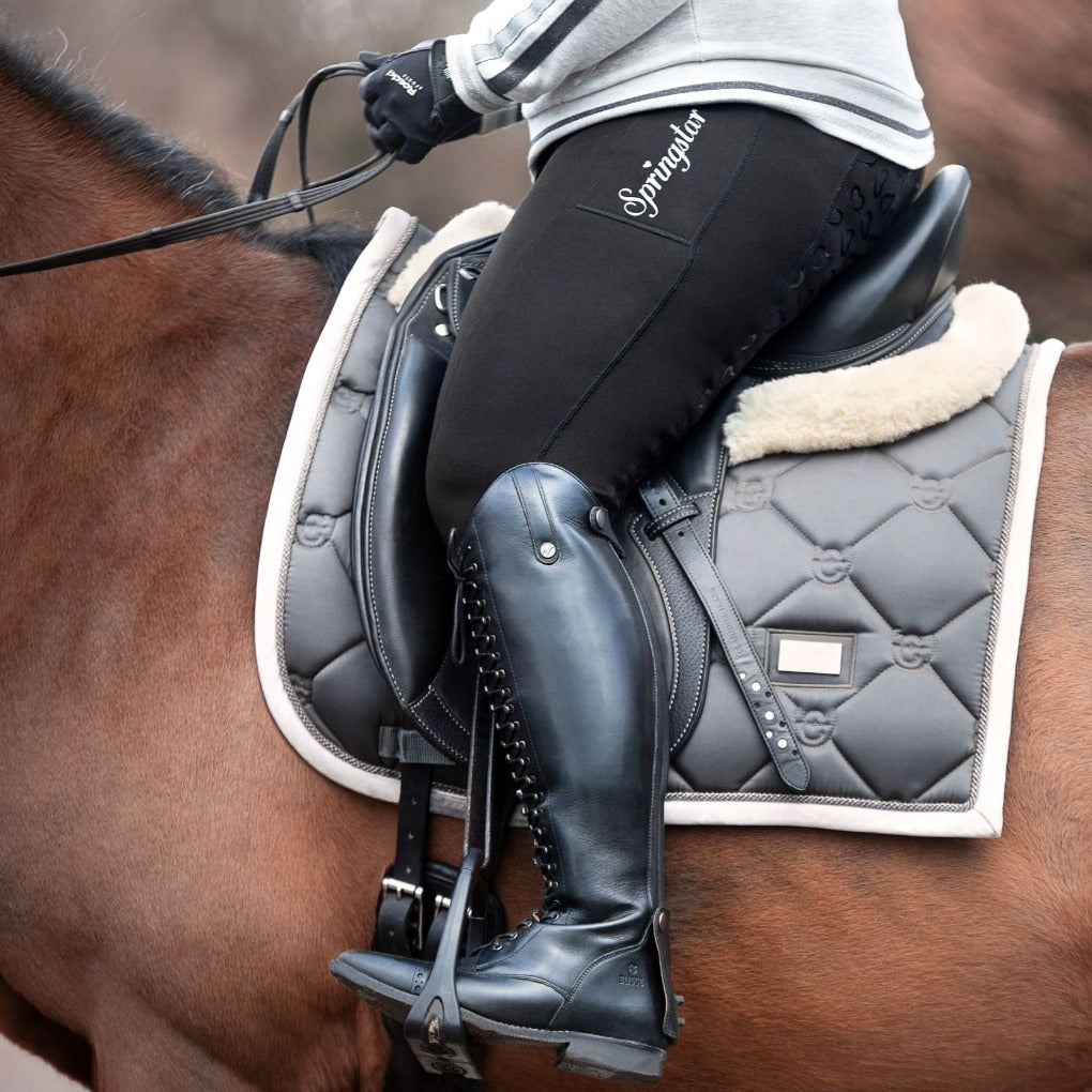 winter reitleggings her vollbesatz silikon mit handytasche und gürtelschlaufen gefüttert