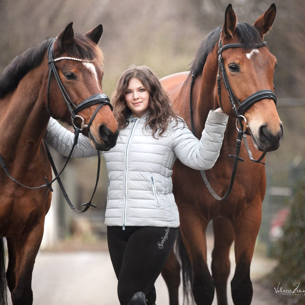 Übergangsjacke Reiten "Lina" steppjacke reiten lina blau springstar logo damen jacke reitjacke spooks