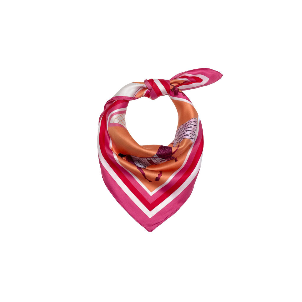 Damen halstuch seidentuch pferdemotiv taschenaccssoire