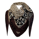dreiecksschal evelyn leoprint love is love braun beige
