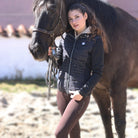 reitleggings braun nachhaltige reitbekleidung reithose reitleggins springstar handytasche highwaist