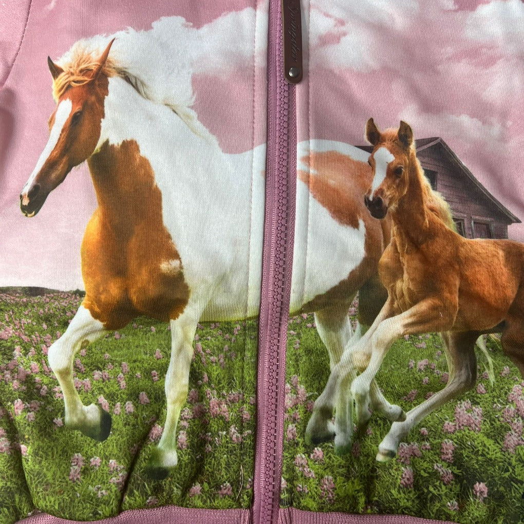 kinder hoodie wendy pferdemotiv Mädchen kapuzenjacke rosa