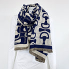 muster wollschal janine springstar gebissmotiv blau beige kleine fransen