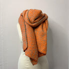 Winterschal Damen Wollmix orange Beige kuschelschal