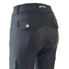 Cargo Reithose Damen schwarz Handytasche Gebiss Silikon Vollbesatz