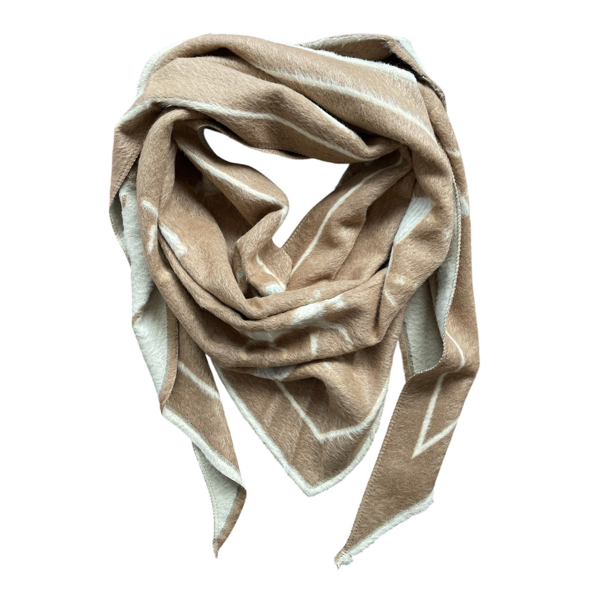 Schal mit Pferdeprint Beige 