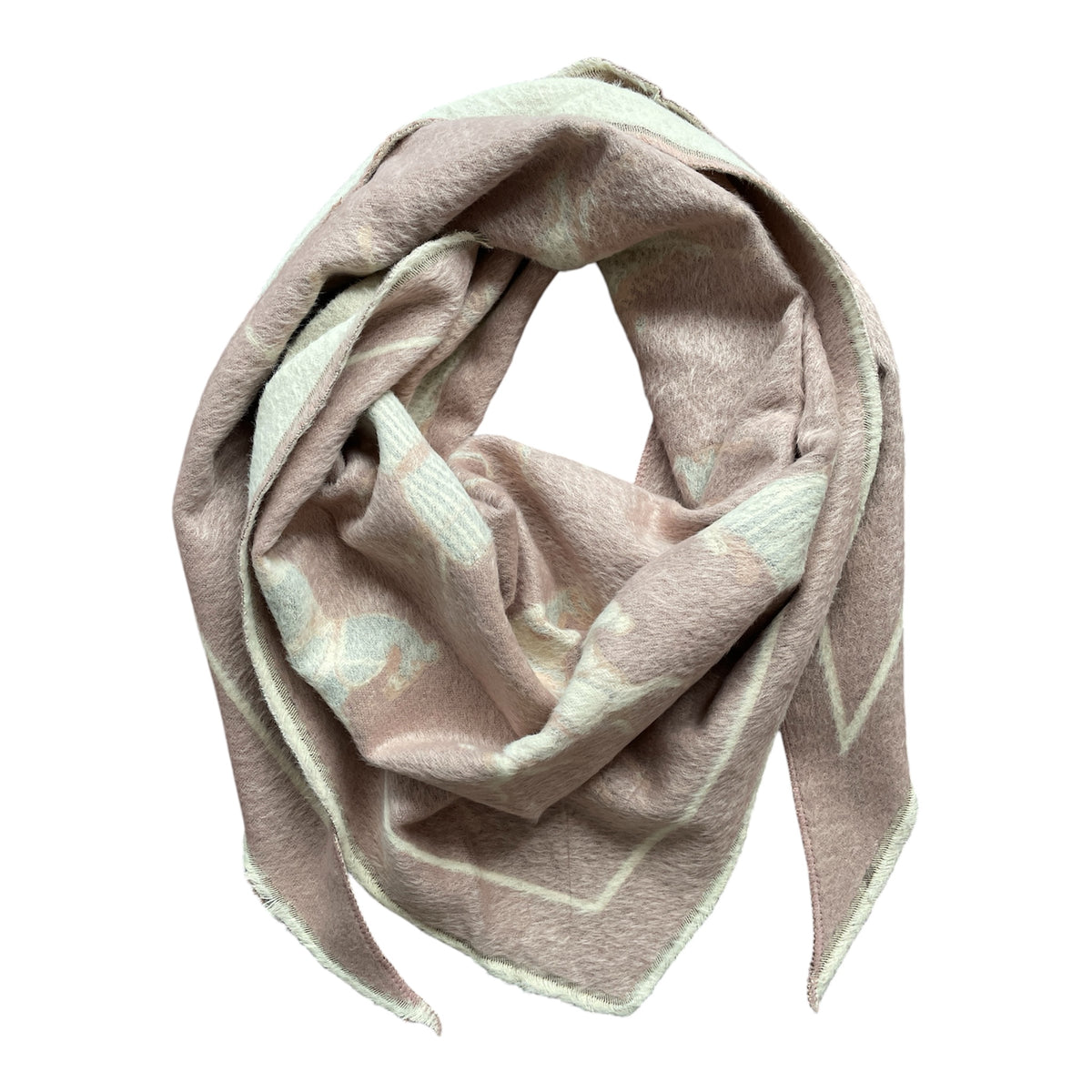 Dreieckstuch Reiten Pferd Winter Rosa