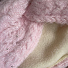 Pailletten Stirnband Damen Rosa mit Fleecefutter Beige