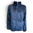 Plüschjacke mit Stehkragen Blau