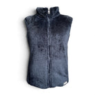 Teddy fleeceweste mit stehkragen navy blau