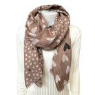 Springstar Damen Schal mit Herzmuster