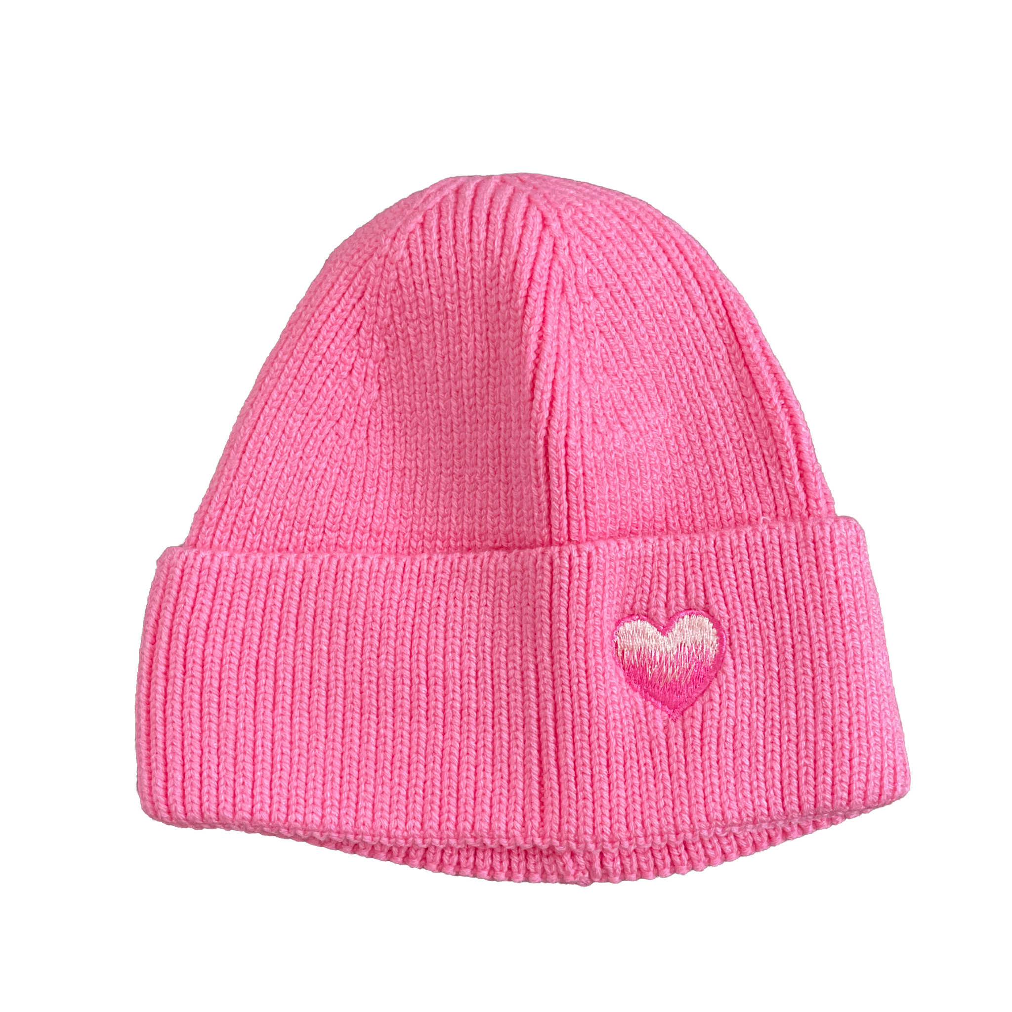 springstar Strickmütze Rosa mit Herz Stickerei für Reiter