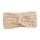 Ohrenwärmer Reitsport Beige Stirnband mit Knoten