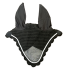 Fliegenhaube fliegenohren schwarz silber glitzer