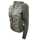 Damen Funktions Reitjacke Bella Springstar Hybrid Übergangsjacke leichte Steppjacke mit Kapuze Khaki