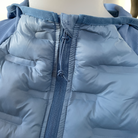 Damen Funktions Reitjacke Bella Springstar Hybrid Übergangsjacke leichte Steppjacke mit Kapuze Blau Detail Reißverschluss