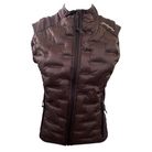 funktions reitweste ruby braun damen weste mit kapuze steppweste hybridweste springstar gold stickerei