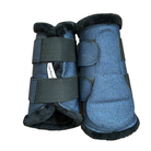 gamaschen hinten softgamasche streichkappen kunstfell schwarz silber blau glitzer 