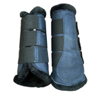 gamaschen vorne softgamasche kunstfell schwarz silber blau glitzer 
