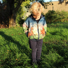 kinder hoodie mädchen sweatshirt mit pferdemotiv bunt dunkelblau