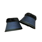 hufglocken blau glitzer kunstfell schwarz