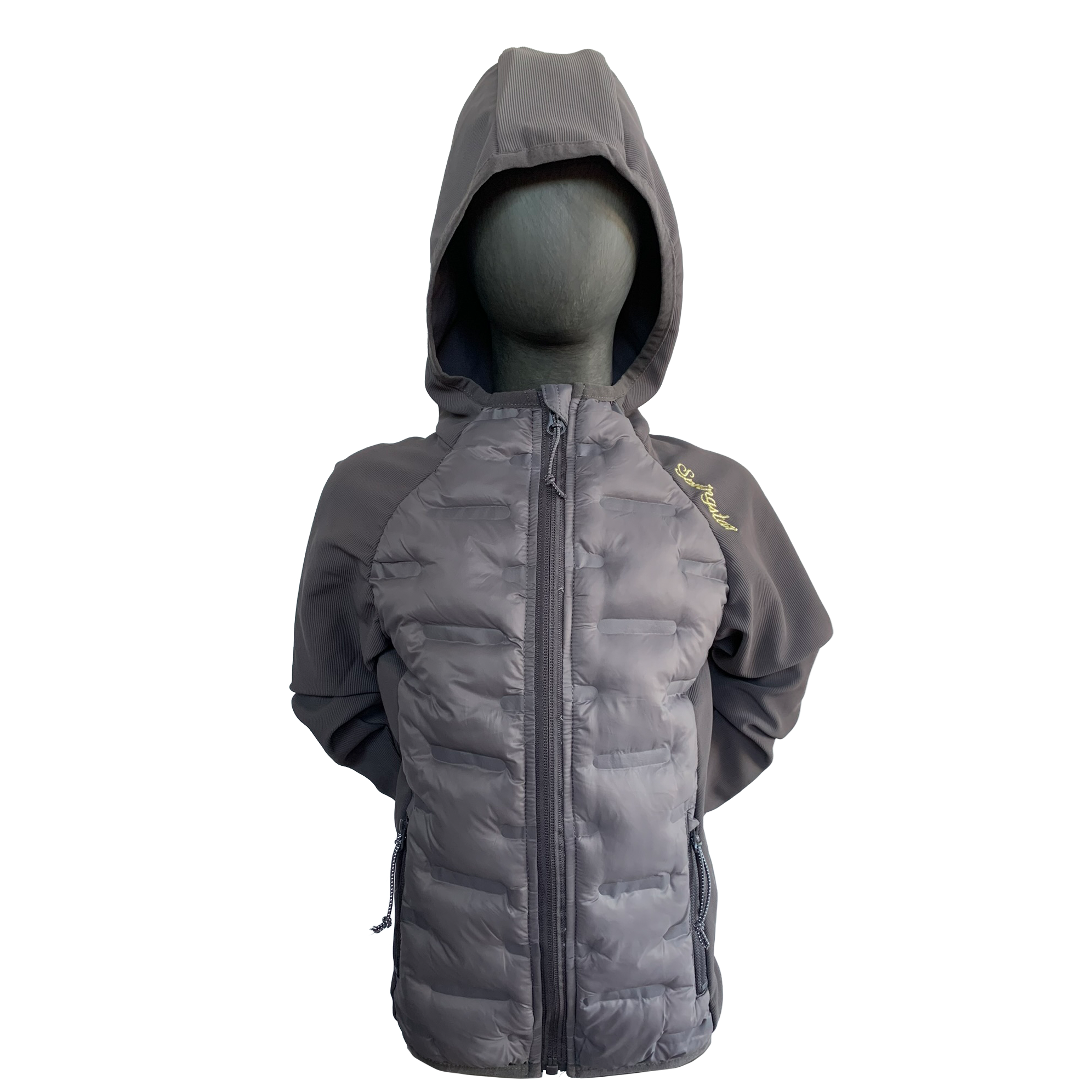 kinder funktions reitjacke bella softshell steppjacke grau kapuze springstar