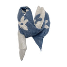 damen schal mit blumenmuster jeans blau