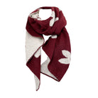 kuscheliger blumenschal weinrot bordeaux