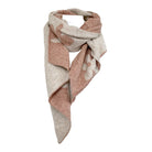 herbstlicher Schal mit Blumen in rosa beige