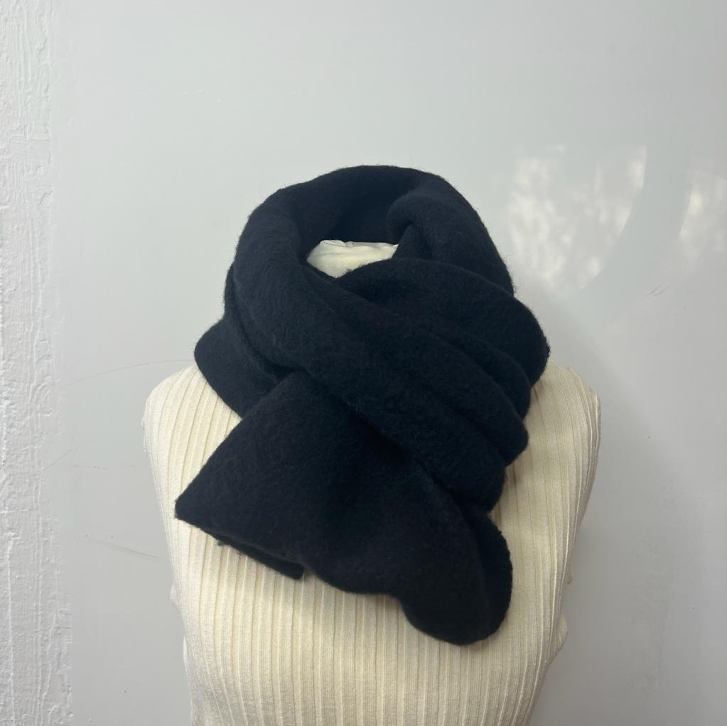 kuschel loop schwarz winterschal damen