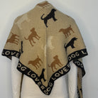 Mila Dog Lover Schal für Damen – Dreiecksschal in Beige