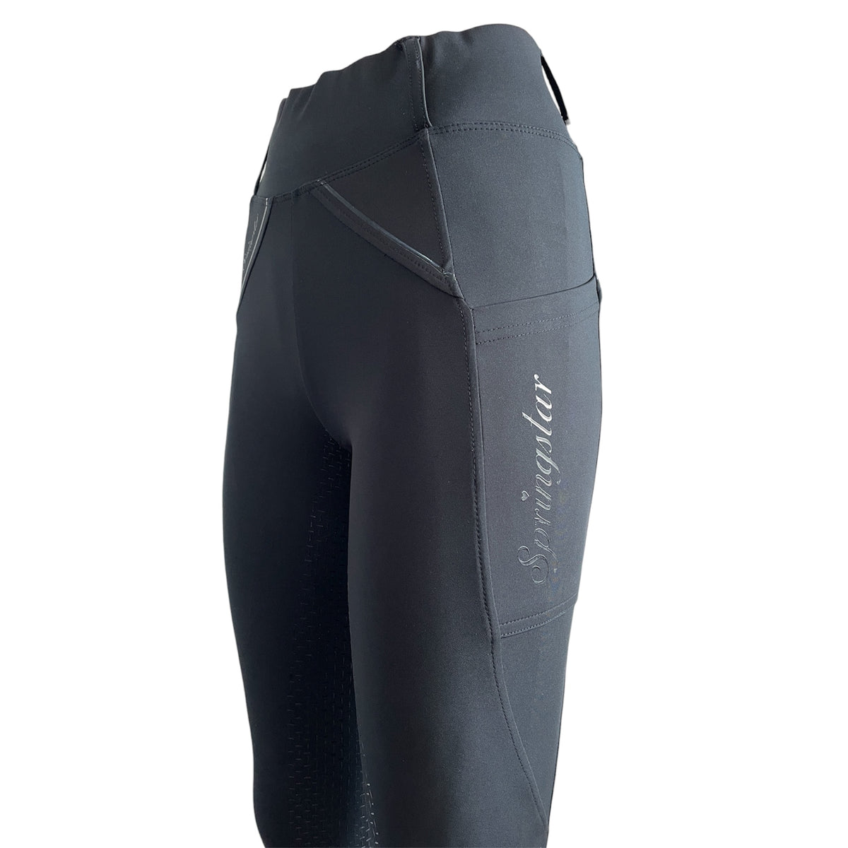 High Waist Reitleggings mit Gürtelschlaufen