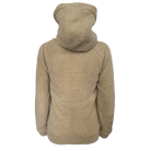Teddy Jacke Damen Fleecejacke mit Kapuze beige
