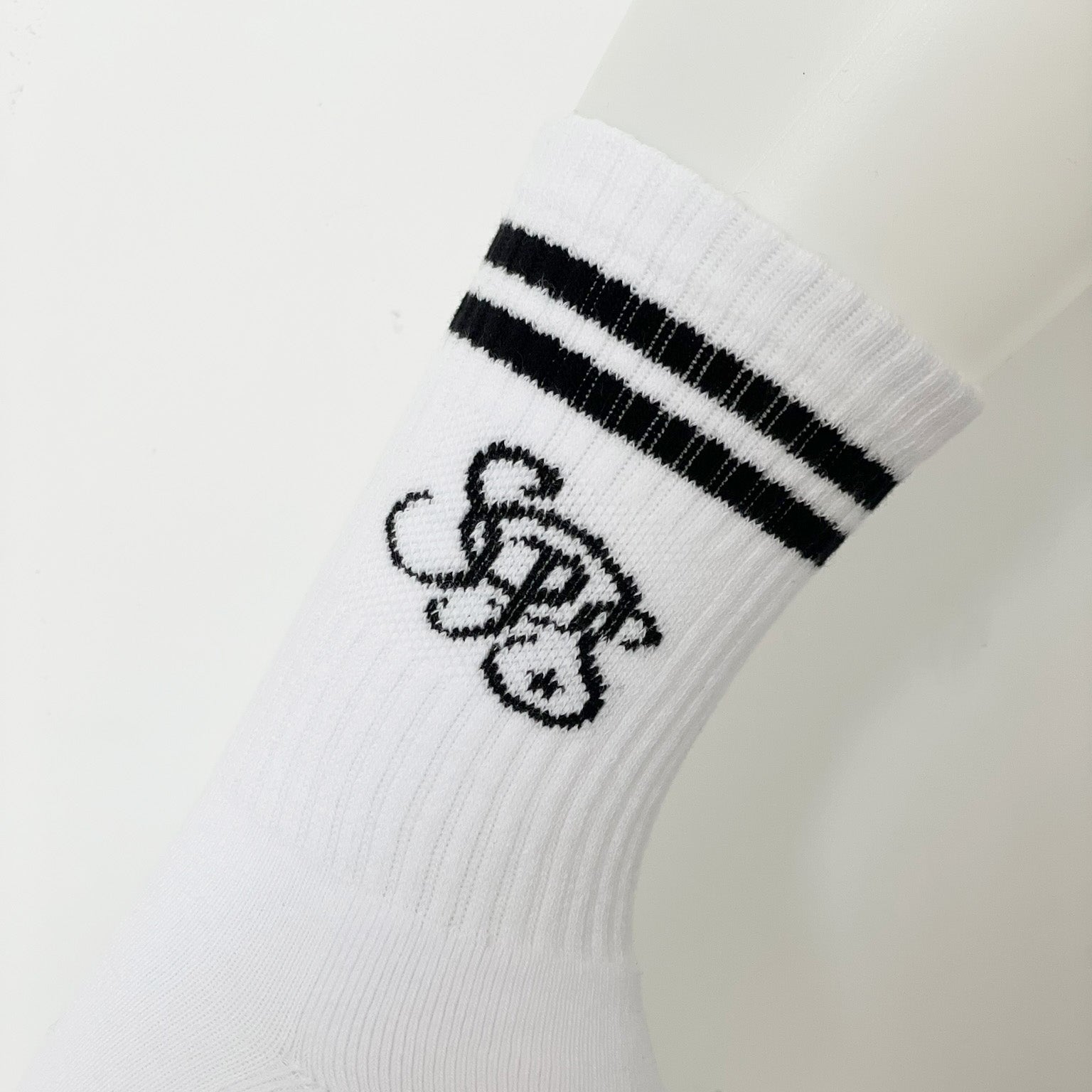 tennissocken sportsocken baumwolle weiß  gestreift streifen stripes laufsocken reitsocken