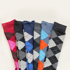 thermo winter reitsocken kariert doppelpack schwarz rot blau grau orange