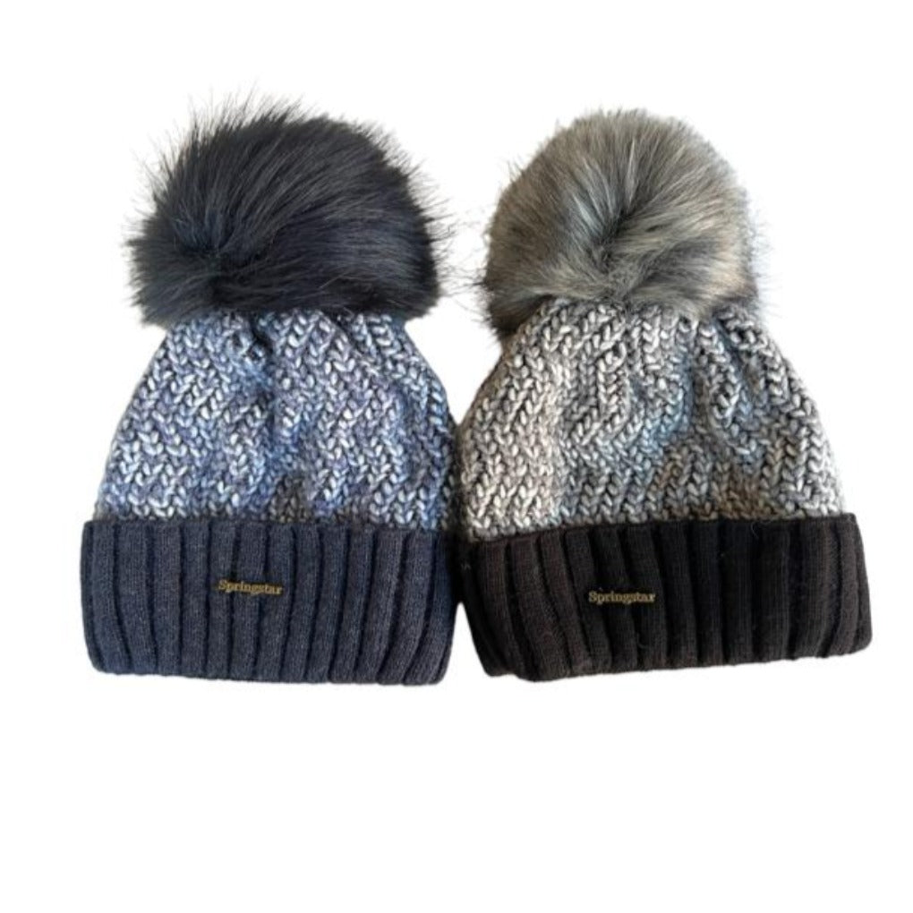 muetze springstar blau schwarz winter herbst 