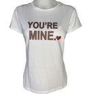 t-shirt glitzer motiv you´re mine herz