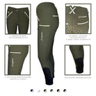 Sommer-Reithose-Herzstueck-mit-Handytasche-DarkGreen-black-navy-white-silver-lightgold-springstar-luftige-reithose-reithosefuerdensommer