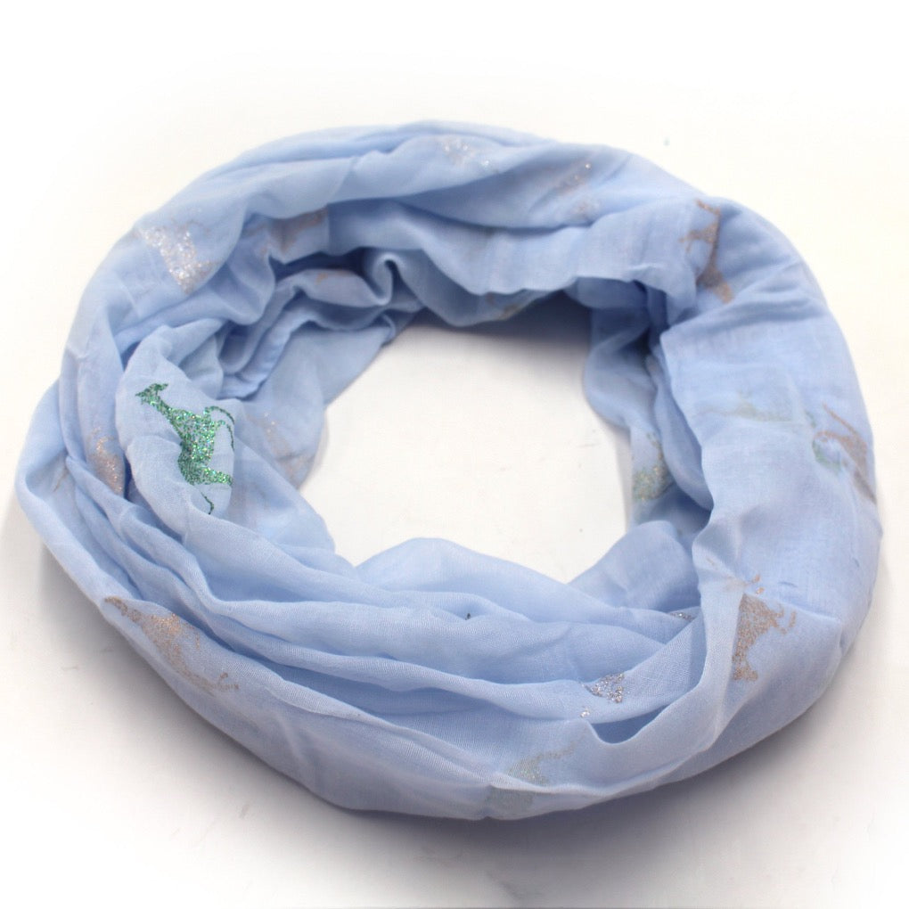mädchen schal blau kinderloop,loop,einhörner,pferde,pferdchen,loop,springstar,sps,shopping,kinder,kleinkind